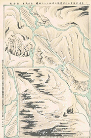 1902(明治35)年　青森軍隊雪中行軍遭難之場組上ケ三枚続3