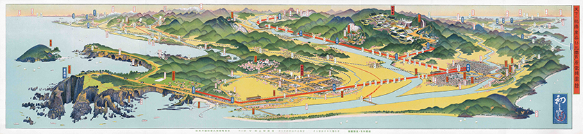 芦原三国名所図絵「天下の絶勝東尋坊・三国・芦原・永平寺案内図絵」　昭和４（１９２９）年