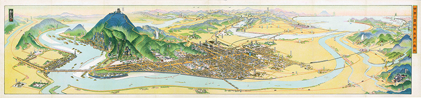 岐阜「世界一景岐阜長良川鵜飼」　昭和６（１９３１）年