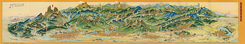 勝地群馬「群馬県鳥瞰図」　昭和１１（１９３６）年