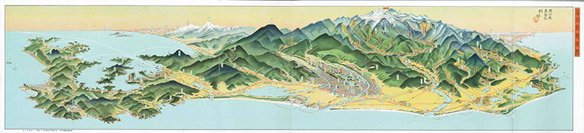 石川県「石川県鳥瞰図」　昭和８（１９３３）年