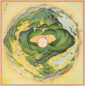 叡山頂上一目八方鳥瞰図　大正１５（１９２６）年