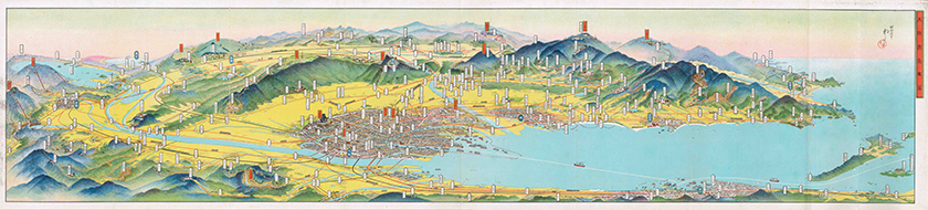大阪府「大阪府鳥瞰図」　昭和７（１９３２）年