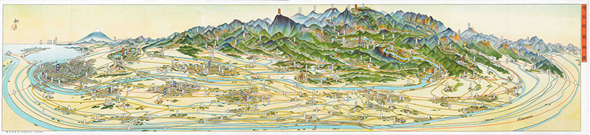 埼玉県「埼玉県鳥瞰図」　昭和１２（１９３７）年