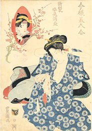 Utagawa Toyokuni 今様美人合 新製姿見酒盃 1815-1825