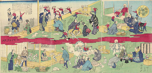 Kobayashi Ētaku 太平楽寝兎夢 1873