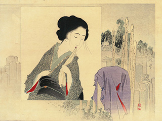 Takeuchi Kēshū 文藝倶楽部5巻14号 二人やもめ 1899