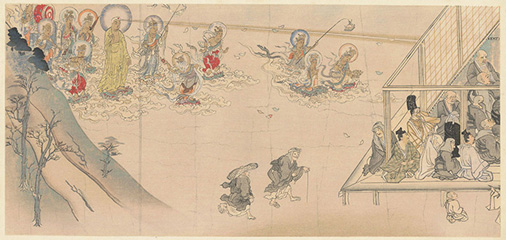 Kokka 捨遺古徳伝絵 法然上人入寂聖衆来迎図 1924